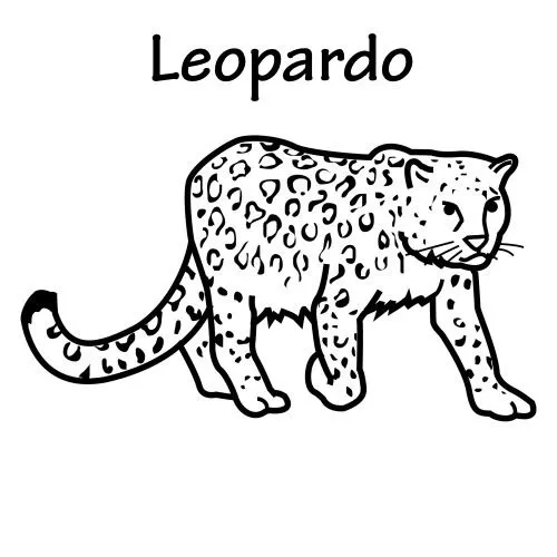 Dibujos de leopardos para colorear - Imagui