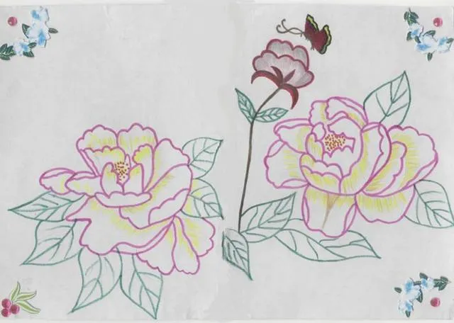 Dibujos: Loto, bellezas celestiales, árboles en flor Dibujos: Loto, bellezas celestiales, árboles en flor