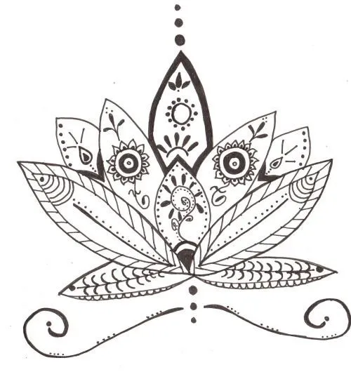 Dibujos De Loto en Pinterest | Tatuaje De Mandala De Loto y ...