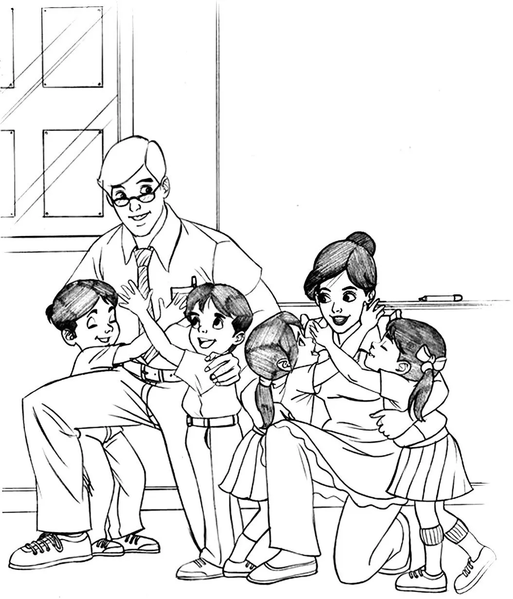 Dibujos para el Día del Maestro para colorear | Dibujos para Niños Dibujos para el Día del Maestro para colorear | Dibujos para Niños