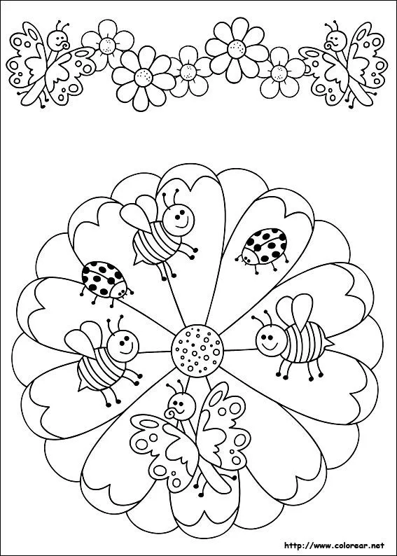 Colorear mandalas infantiles - Imagui