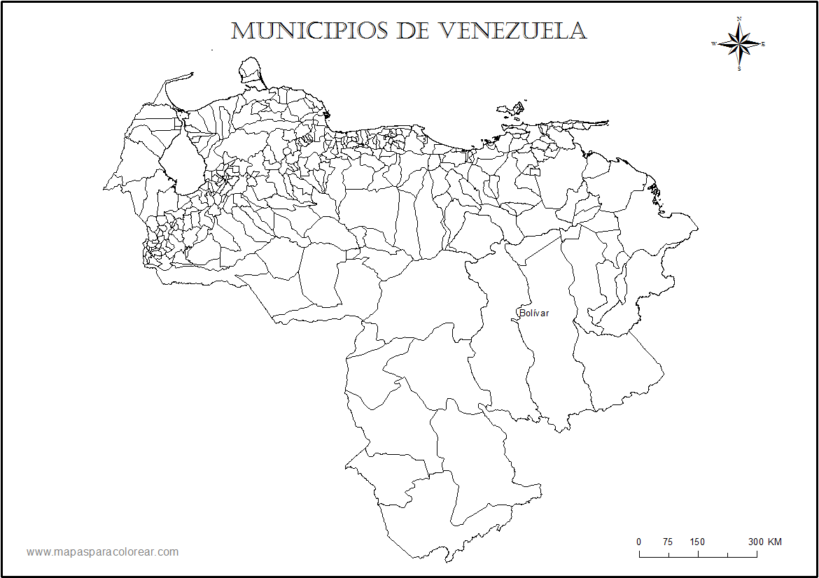 Dibujos de Mapa de Venezuela para descargar y colorear | Colorear imágenes