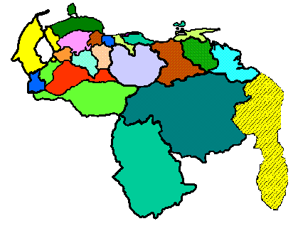 Dibujo de el mapa de venezuela en color - Imagui