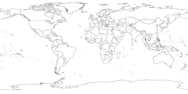 Dibujos de mapas del mundo para imprimir y colorear Blog De ...