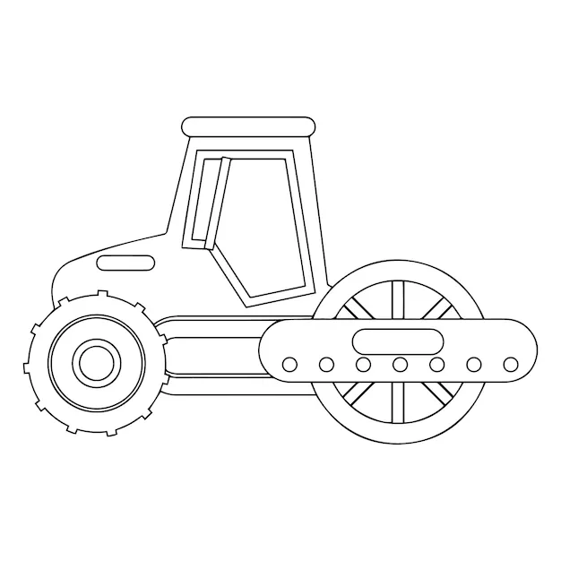 Dibujos de máquinas de construcción para colorear para niños dibujos de  vehículos para colorear | Vector Premium