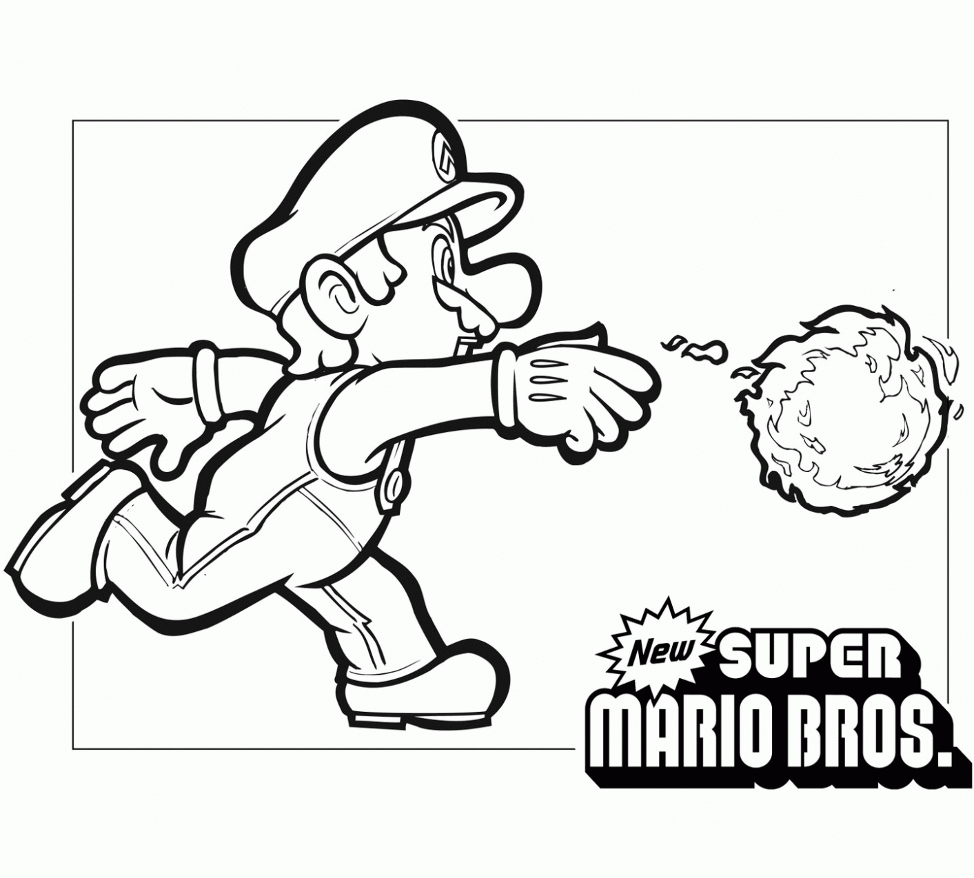 Dibujo de New Super Mario Bros para colorear. Dibujos infantiles ...