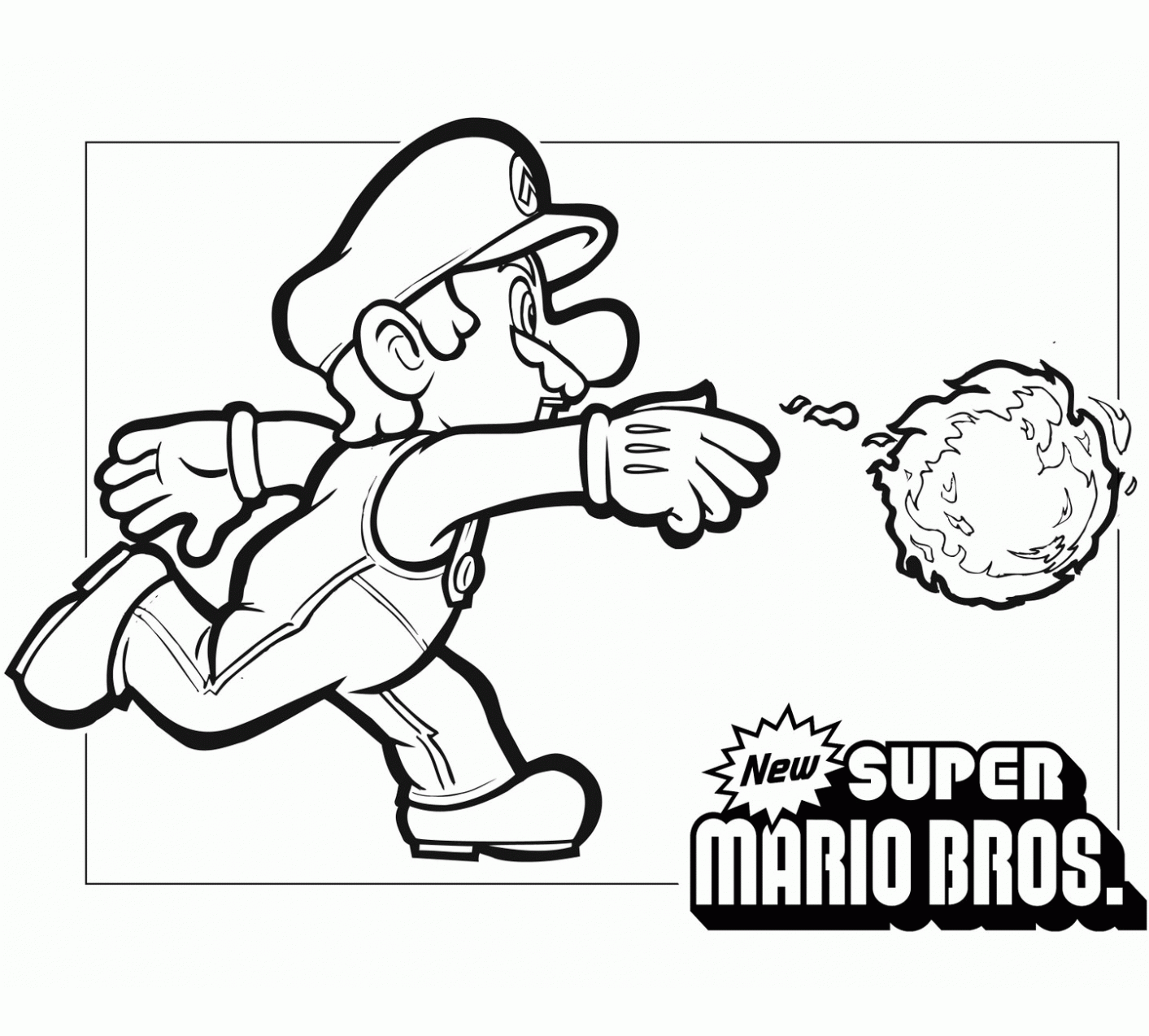 Dibujo de New Super Mario Bros para colorear. Dibujos infantiles de ... Dibujo de New Super Mario Bros para colorear. Dibujos infantiles de ...