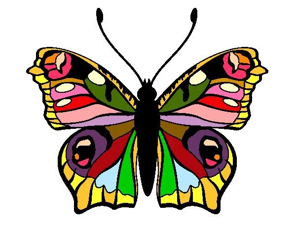 Dibujo de mariposa de varios colores pintado por Janmafer en ...