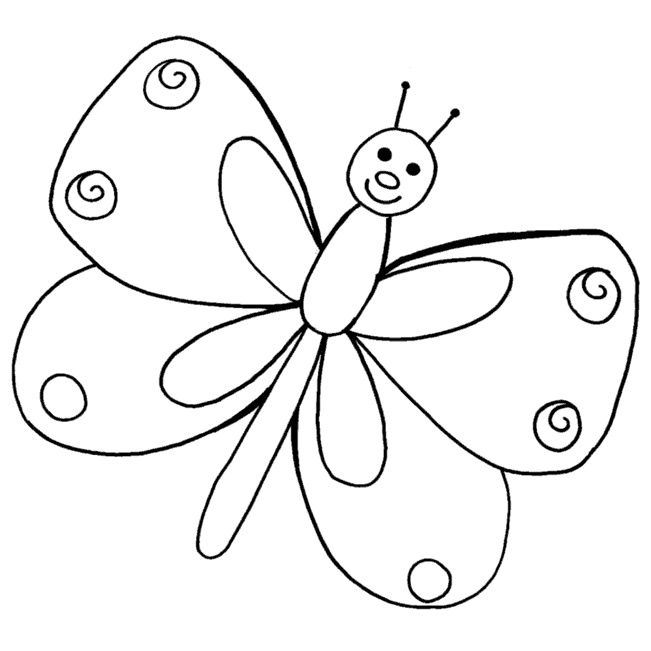 Dibujos de mariposas. Dibujos infantiles de mariposas para colorear