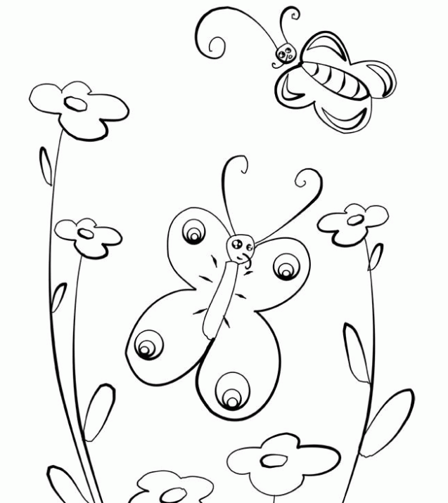 Dibujos de mariposas y flores para colorear - Imagui Dibujos de mariposas y flores para colorear - Imagui