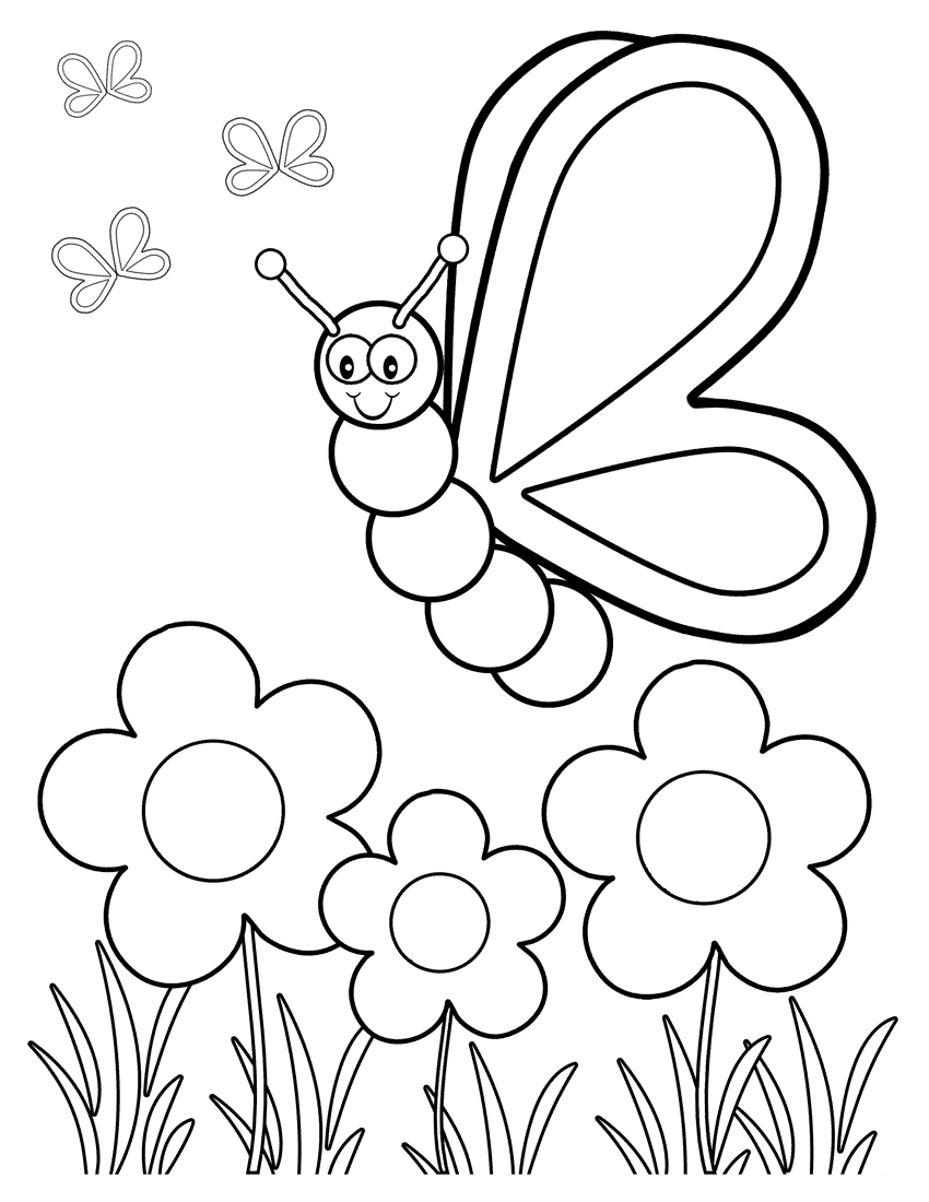 Flores y mariposas dibujos para colorear - Imagui Flores y mariposas dibujos para colorear - Imagui