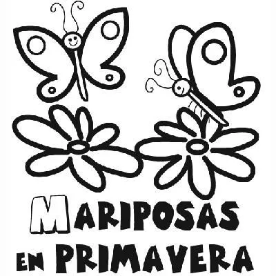 Dibujos de Mariposas en primavera para colorear Dibujos de Mariposas en primavera para colorear