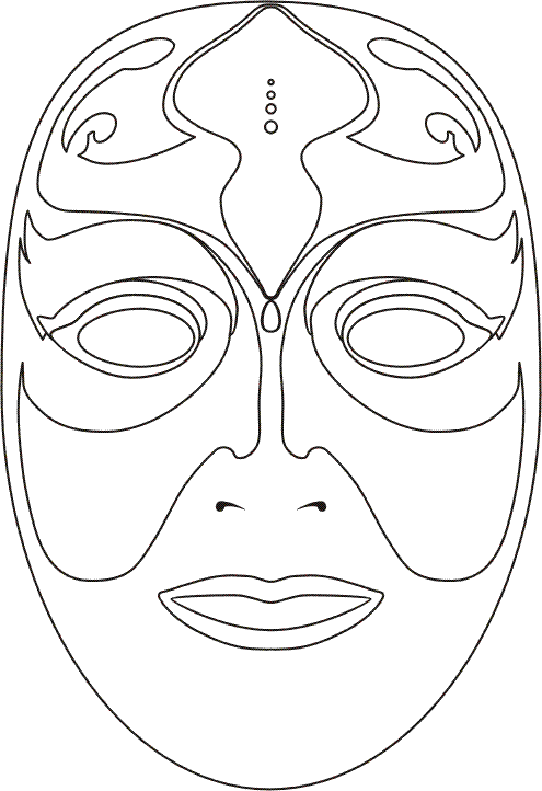 Molde de mascara de carnaval venecia para dibujar - Imagui
