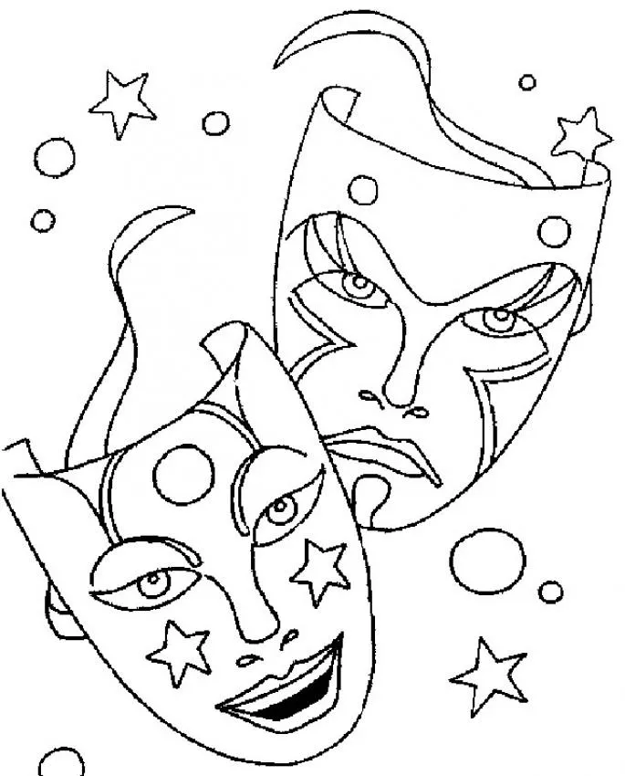 Dibujos de MASCARAS para colorear - Máscaras galácticas