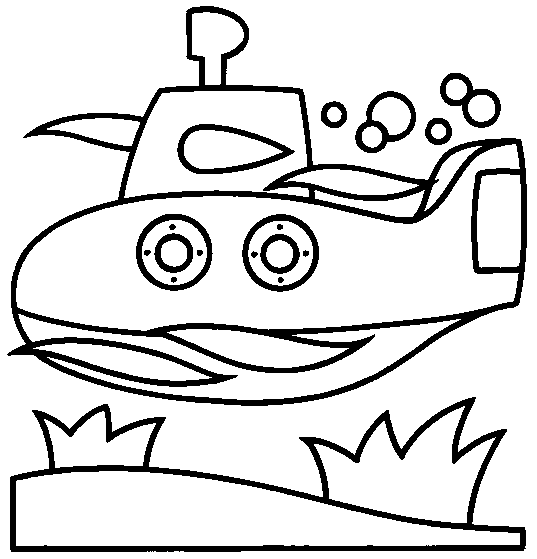 Submarino ~ Dibujos para Colorear Infantil