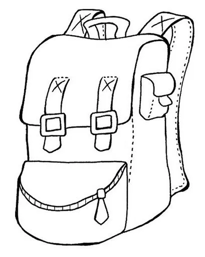 Niño con mochila escolar para colorear - Imagui