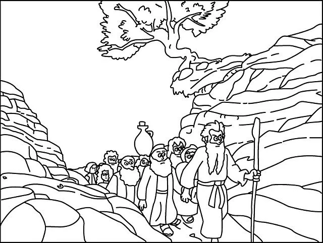 Los niños y la Biblia: Secuencia Historia de Moisés para colorear.
