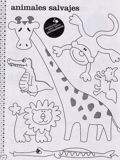 Dibujos y moldes en goma eva de animales - Imagui