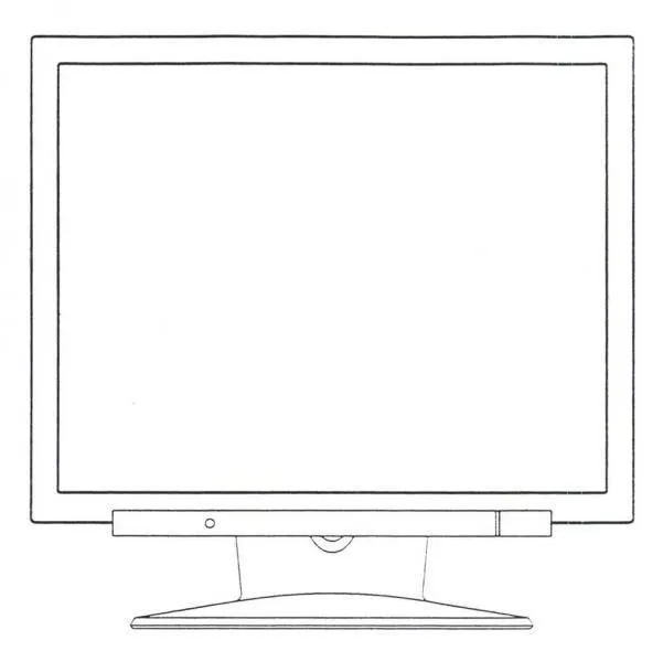 El monitor del computador para colorear - Imagui