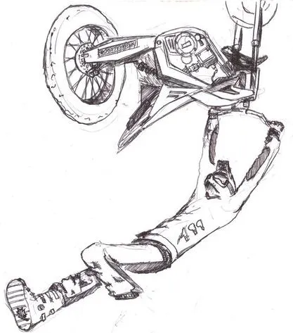 Dibujos de motocross a lapiz - Imagui