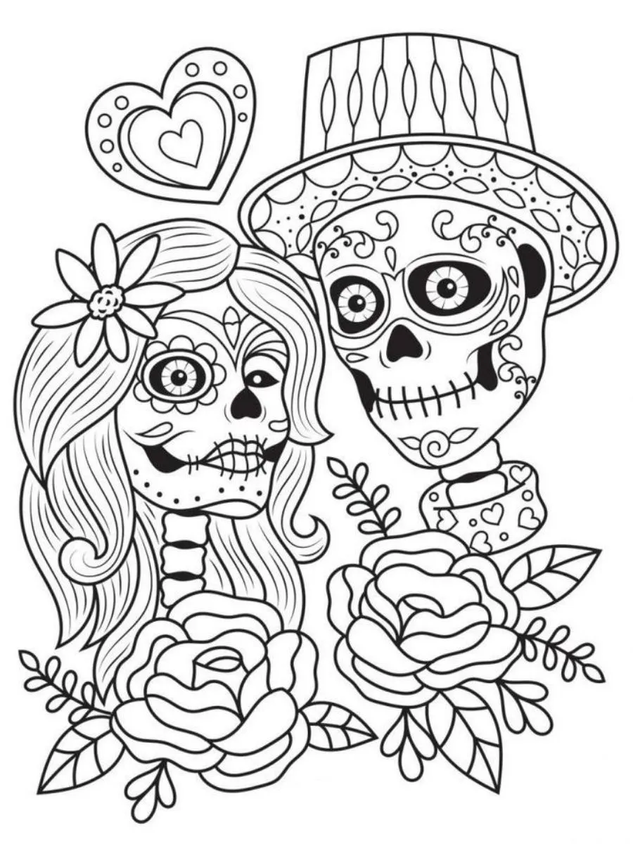 Dibujos de Día de Muertos, ¡recorta, colorea y festeja con tus niños! -  México Desconocido