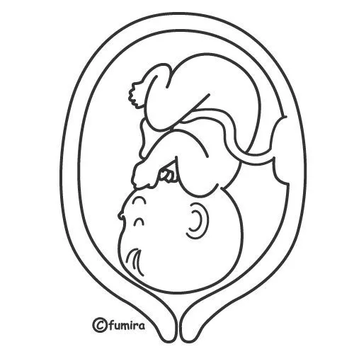 dibujo de mujer embarazada para colorear