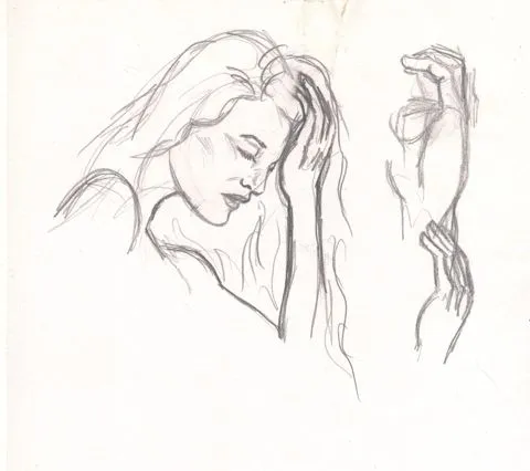 Dibujos de mujeres tristes - Imagui