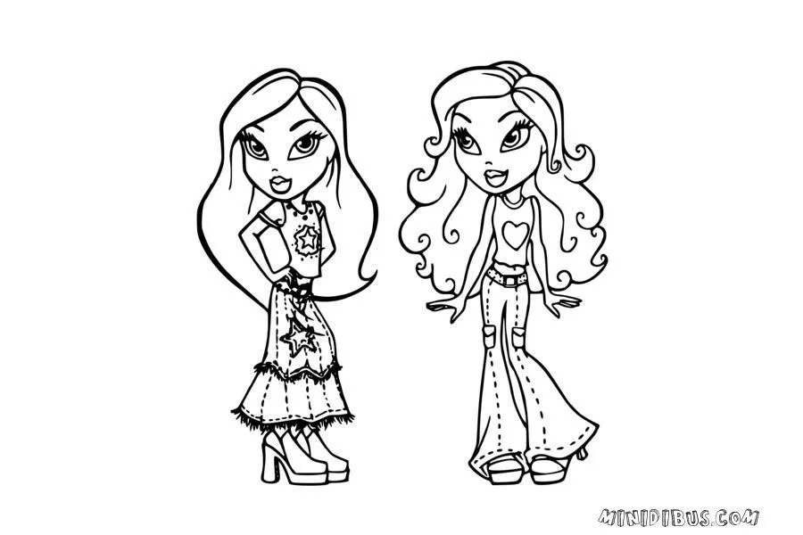 Dibujos de muñecas bratz para Colorear e Imprimir Gratis Dibujos de muñecas bratz para Colorear e Imprimir Gratis