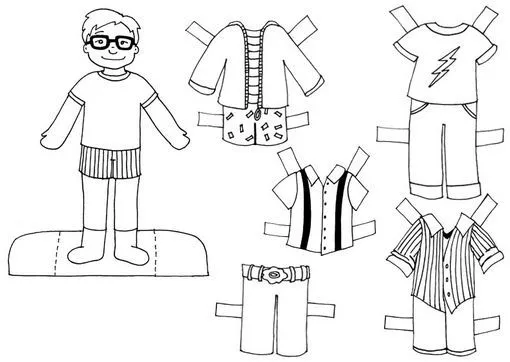 Dibujos para colorear de muñecas para vestir - Imagui
