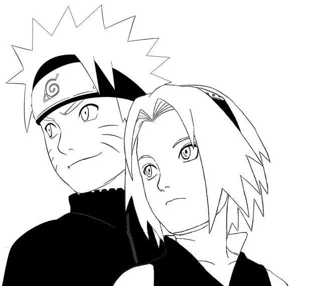 Naruto y sakura para dibujar - Imagui