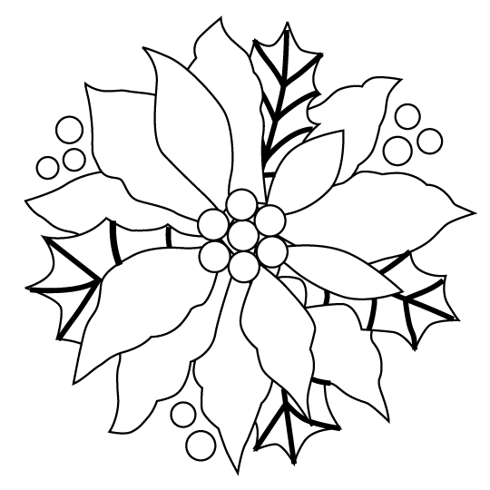 Dibujo de flores para colorear DE NOCHE BUENAS - Imagui