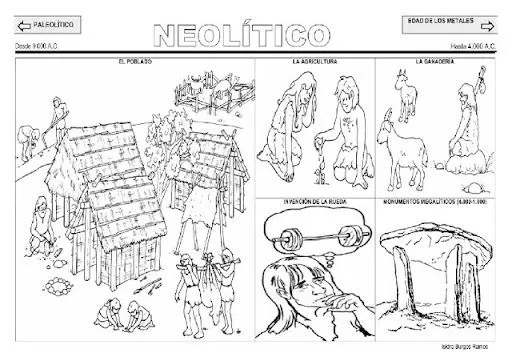 Dibujos del neolítico para colorear - Imagui