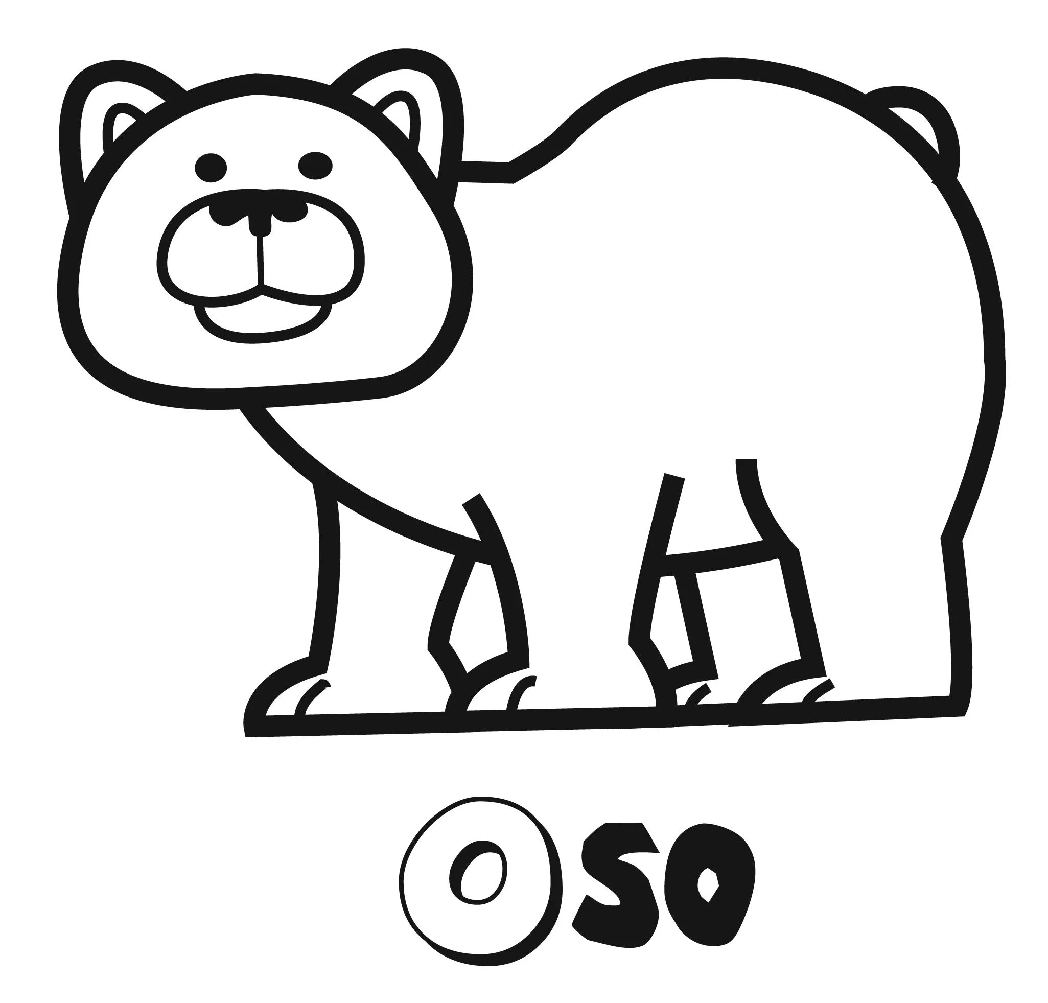Dibujos con niños: Colorear el oso