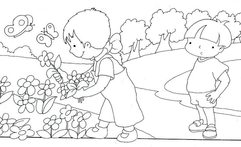 Dibujos de niños cuidando la naturaleza - Imagui