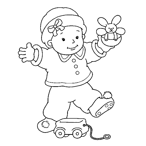 Dibujos de niños gateando para colorear - Imagui
