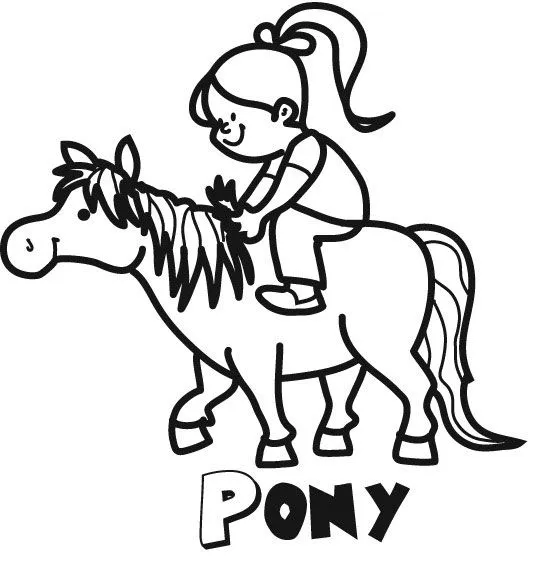 Dibujos de niños montando a caballo - Imagui