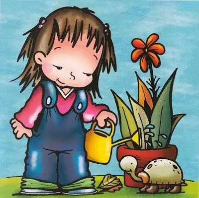 Dibujos para colorear de niños sembrando arboles - Imagui