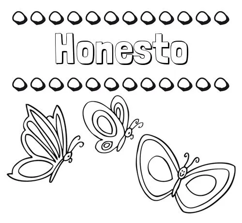 Dibujos con el nombre Honesto para colorear e imprimir