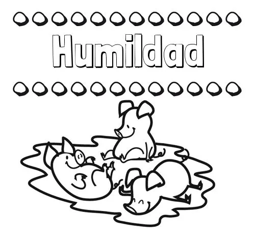 Dibujos con el nombre Humildad para colorear e imprimir