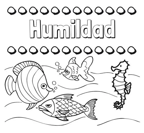 Dibujos con el nombre Humildad para colorear e imprimir