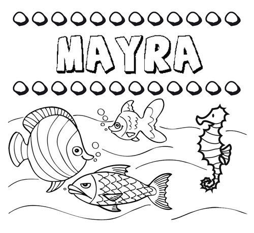 Dibujos de los nombres. Nombre Mayra para pintar, colorear e imprimir Dibujos de los nombres. Nombre Mayra para pintar, colorear e imprimir