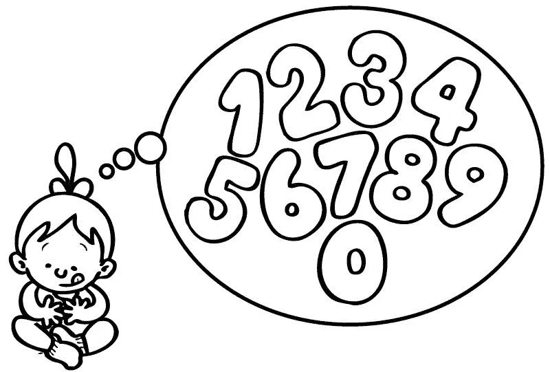 Dibujos de los números para imprimir y colorear con los niños
