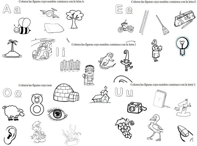 Dibujos de objetos que inicien con la letra a - Imagui