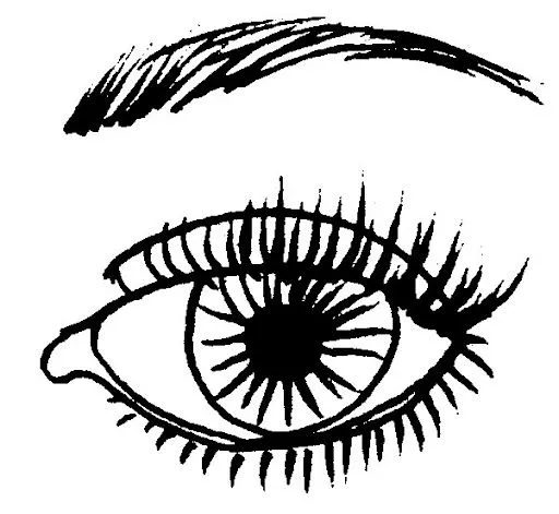 Dibujo de un ojo para colorear - Imagui