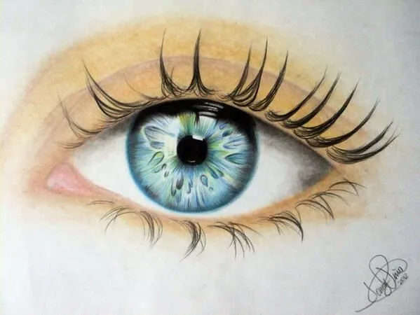 Dibujos de ojos a color - Imagui