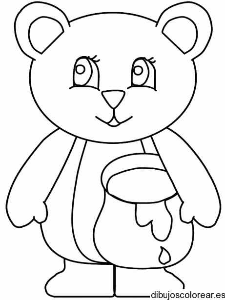 Dibujo de oso comiendo miel - Imagui