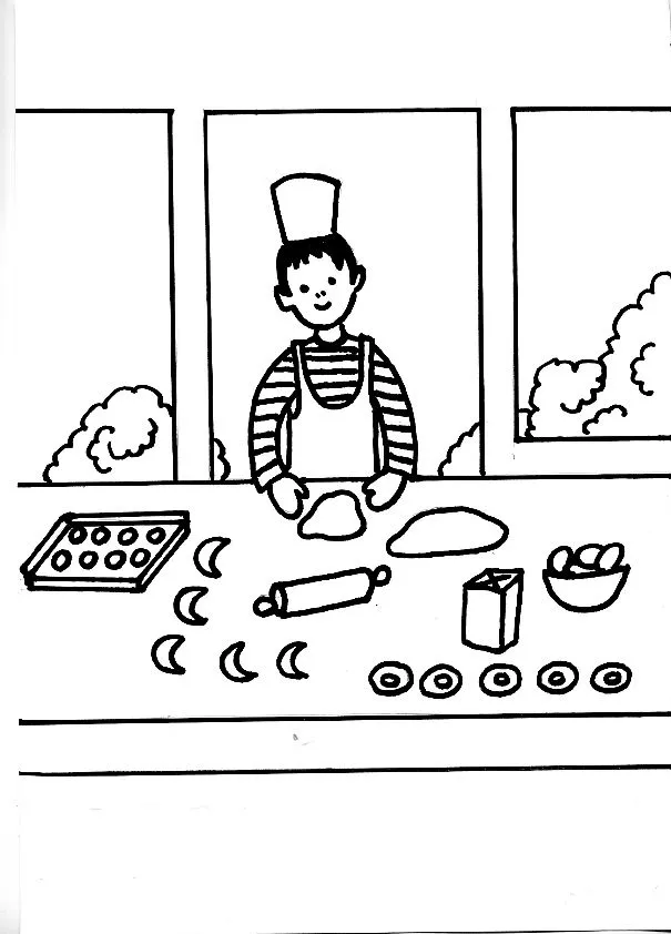 Dibujos de panaderos para niños - Imagui