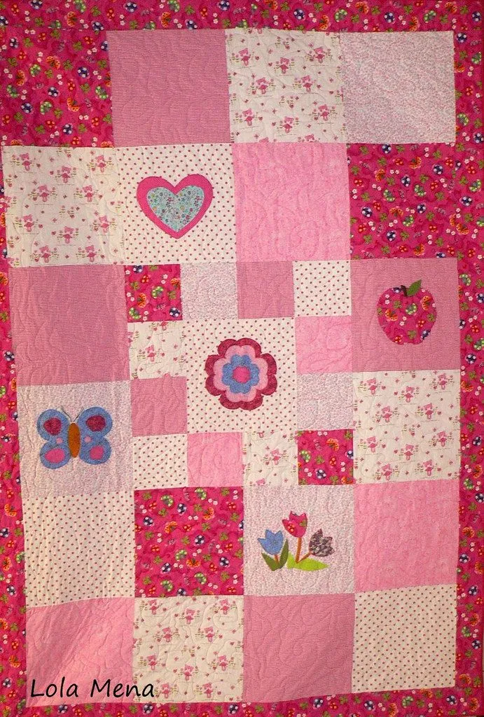 Menudos Remolinos: Colcha de patchwork para niña