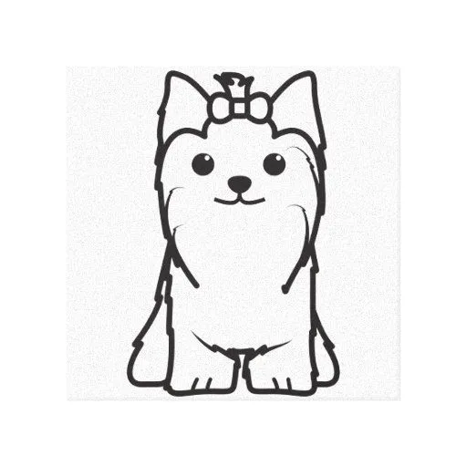 Dibujos de perros yorkshire para pintar - Imagui