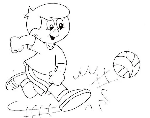 Dibujos de niños realizando deportes para colorear - Imagui
